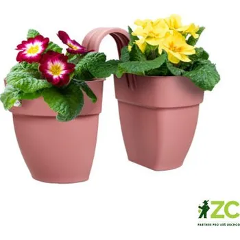 Obal na květináč Květináč Vibia Campana Flower Twin - dusty pink 21 cm