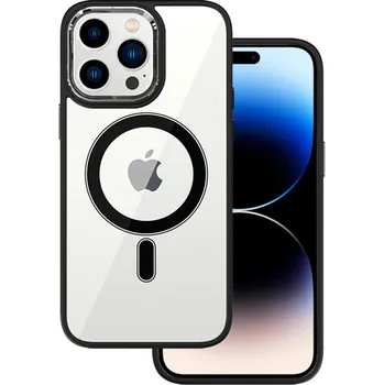 Pouzdro na mobilní telefon Zadní kryt Tel Protect Magnetic Clear pro Iphone 15 Plus Black