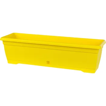 Obal na květináč Truhlík Similcotto broušený - žlutý 40 cm