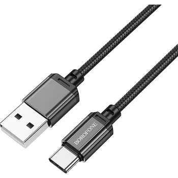 Kabel Borofone BX87 Sharp - USB na typ C - 3A 1 metr černý