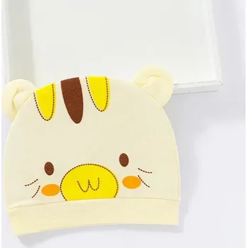 Pokrývka hlavy Dětská čepice se zvířátkem a oušky, pro novorozence - žlutá 1