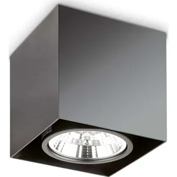 Bodové svítidlo Stropní bodové svítidlo Ideal Lux Mood PL1 D15 Square Nero 243931 GU10 1x50W 15cm hranaté černé