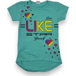 Minolli Dívčí trička s krátkým rukávem LIKE Barva: Mentolová, Velikost: 146