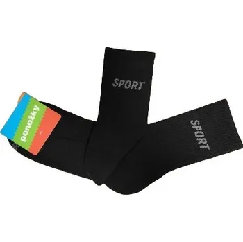 Pánské ponožky FX-SPORT jednobarevné bavlněné sportovní ponožky FUXY 43-46 černá