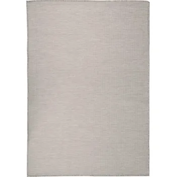 Koupelnová předložka Nábytek XL Venkovní hladce tkaný koberec 140x200 cm světle šedý 340782