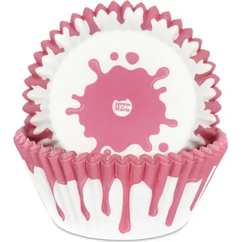 Krabice na pečivo Caketools HoM cukrářské košíčky - Růžová kaňka - 50ks