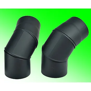 Kouřovod Kovo KRAUS koleno stavitelné ø 160 mm / 90 ° ČERNÁ