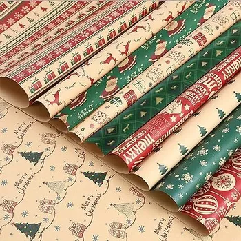 Balící papír Sunshine smile Vánoční balicí papír 10 listů 70 x 50 cm Vánoční motivy