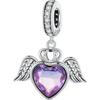 Přívěsek Přívěskynakrk.cz Stříbrný přívěsek OKŘÍDLENÉ SRDCE