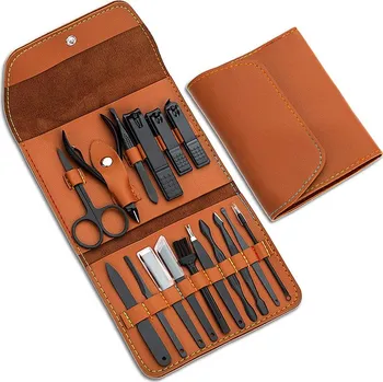 Manikúrní set pánský 16 dílný hnědá