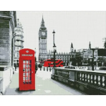 kreativní sada Ideyka Diamantové malování obraz Londýn 40 x 50 cm