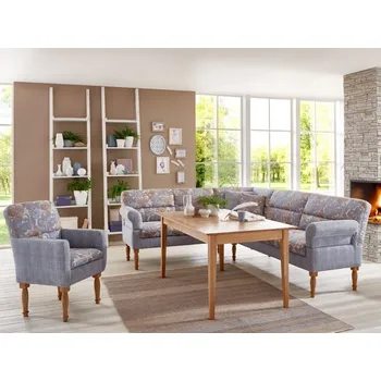 Rohová lavice do jídelny ve venkovském stylu KIRUNA Levý roh