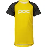 POC Y's Essential MTB Tee Aventurine Yellow/Sylvanite Grey - Cyklistický dres dětský Velikost: 150