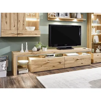 Televizní stolek Televizní stolek z masivu BRUNI dub sukatý bělený typ 04