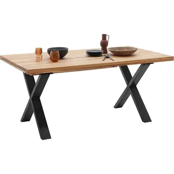 Jídelní stůl Rozkládací jídelní stůl z masivu BROOKLYN dub divoký/lak antracit Velikost stolu 200x100