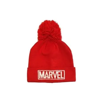 Čepice Úpletová zimní čepice Marvel: Logo (univerzální) červený polyakryl