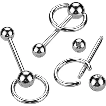 Piercing Piercing do jazyka s pohyblivým kroužkem - Piercing do jazyka s pohyblivým kroužkem