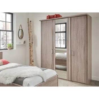 Šatní skříň Šatní skříň se zrcadlem BERN 150 cm dub