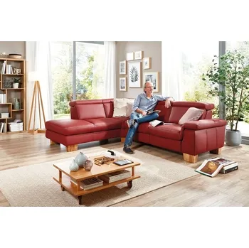 Sedací souprava Kožená rohová sedací souprava LAVA 2 s funkcí relax Levý roh