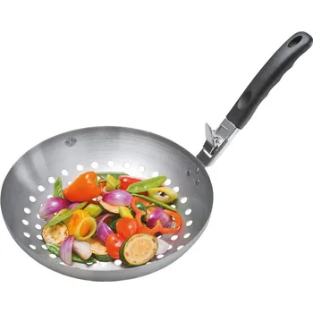 Pánev Zeleninový wok BBQ - GEFU Grilovací pánev perforovaná BBQ nerezová - GEFU