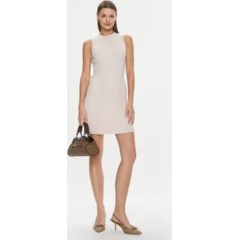 Dámské oblečení Guess Každodenní šaty Allie W4RK20 Z2YN2 Béžová Bodycon Fit L