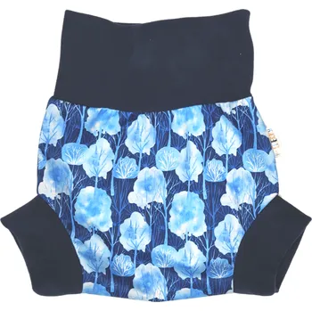 Plenkové kalhoty Breberky Natahovací svrchní kalhotky PUL - Modrý les VELIKOST: XL (12-18kg)
