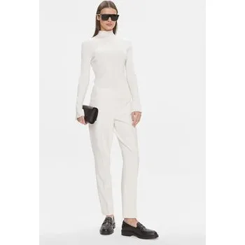 Boss Kalhoty z materiálu Tiluna 50509166 Écru Regular Fit 34