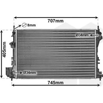 Chladič motoru Chladič, chlazení motoru VAN WEZEL 37002338