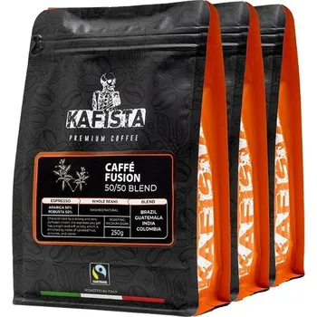 Káva Kafista Zrnková Káva "Café Fusion 50 / 50" – Směs Arabica & Robusta, espresso 3 × 250 g