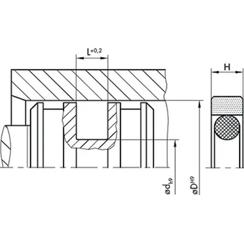 Pístní těsnění KPOR30 55x44/4,2 PTFE/NBR Rubena