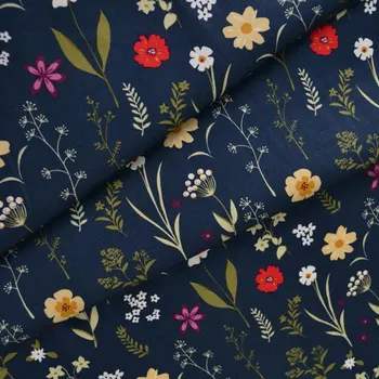 Bavlněný popelín Lena tmavě modrý