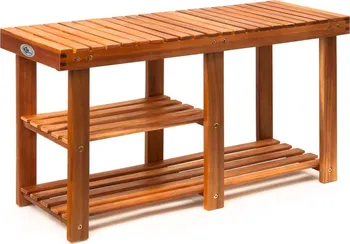 Botník Botník a lavice z akátového dřeva 2v1 87 x 28 x 45 cm
