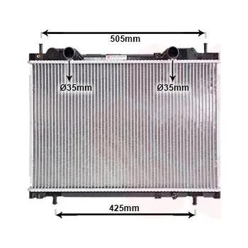 Motor automobilu Chladič, chlazení motoru VAN WEZEL 17002167