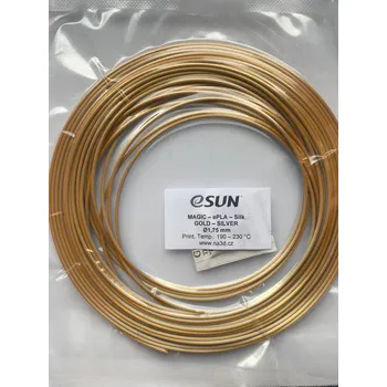 3D tisk VZOREK - ePLA-Silk Magic - dvoubarevný filament , Barva Gold-Silver