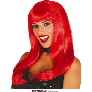 Karnevalová paruka Fiestas Guirca Dámská paruka RED BOB - červená