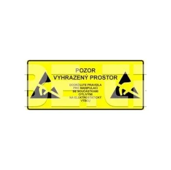 ESD Označení EPA - PVC samolepka 420 x 220 mm, český text - 101002756