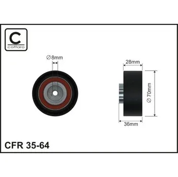 Vratná/vodicí kladka, ozubený řemen CAFFARO 35-64