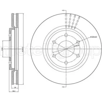 Brzdový kotouč Brzdový kotouč METELLI 23-1580C