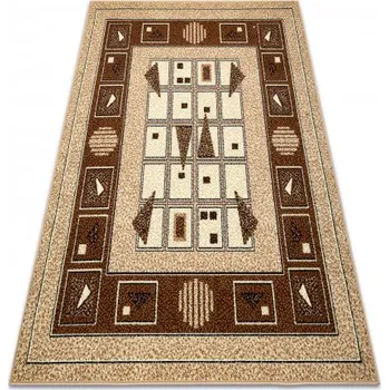 Koberec Weltom Kusový koberec BCF Morad DZETA Klasický geometrický béžový Rozměr: 60x110 cm