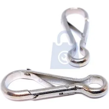 Karabina Simplex s pružinou, poniklovaná 40 mm - hobby balení, balení 1 ks