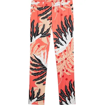 Pánské kalhoty J.Lindeberg kalhoty Stuart Print Stripe - oranžové: Pánské 36/32