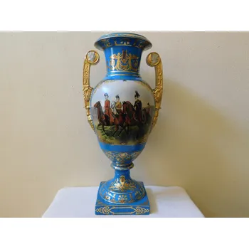 Váza VELKÁ ZLACENÁ PORCELÁNOVÁ VÁZA - VOJEVŮDCI