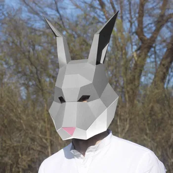 Karnevalová maska Králík velikonoční - papírová maska POLYPAPER