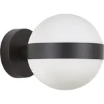 Bílo černá skleněná nástěnná lampa Kave Home Anasol 15 cm