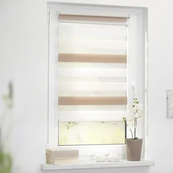 Roleta Roleta Den a Noc krémovo-hnědo-bílá 60x150 cm