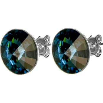 Náušnice Argento 62887 Stříbrné náušnice - kulatý křišťál Swarovski