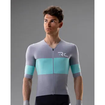 cyklistický dres Bianchi RC ICON 999 Jersey S šedá/tyrkysová - 10 % pro přihlášené BFEXTRA10