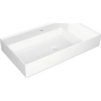 Umyvadlo Umyvadlo Jungborn QUATTRO odkládací plocha vpravo 81 x 46 cm lesklá bílá TW08011