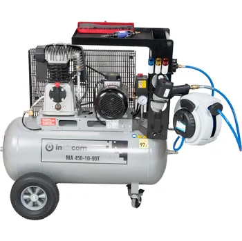 Kompresor INAIRCOM MOBIL AIR GA PLUS-HR 550-10-90T - Pojízdný pístový kompresor Mobil Air 3 kW s oboustranně pozinkovanou tlakovou nádobou Ilustrativní foto(standartně pozinkovaný)