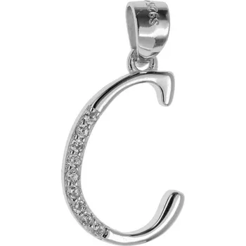 Přívěsek Argento 84914 Stříbrný přívěsek - písmeno C, čiré kulaté zirkony